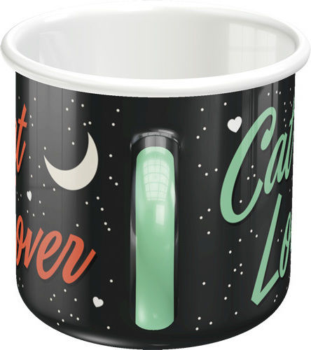 Nostalgic Art Animal Club Katzenliebhaber Emaille Tasse Schwarz