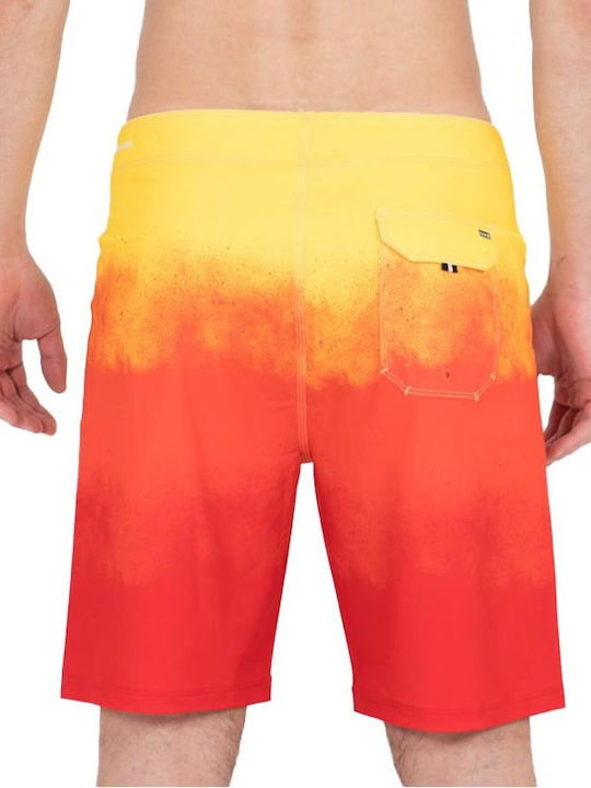 Hurley Zeros Reveal Men's Swimwear Bermuda Orange with Patterns