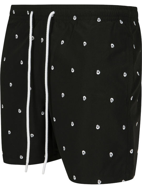 Embroidery Ανδρικό Μαγιό Σορτς Skull / Black / White με Σχέδια