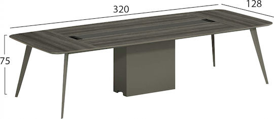 Τραπέζι Συνεδριάσεων Lux Series 320x128x75εκ. Σταχτi Τραπέζι Συνεδριάσεων Lux Series 320x128x75εκ. Σταχτi