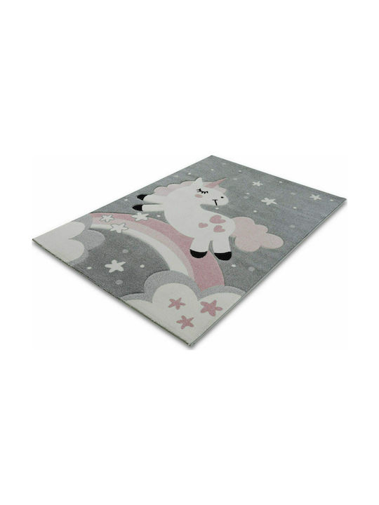 Newplan 1320 Kinder Teppich Einhorn Rosa 160x230cm Dicke 5mm