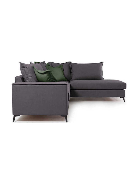 Romantischer Ecksofa Mit Linke Ecke Anthrazit Mit Farbauswahl 290x235x95cm