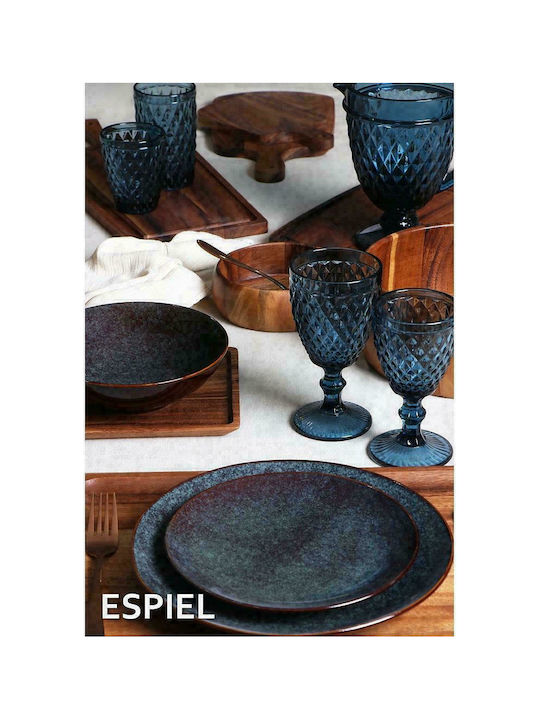Espiel Tristar Ποτήρι για Λευκό και Κόκκινο Κρασί από Γυαλί σε Μπλε Χρώμα Κολωνάτο 200ml