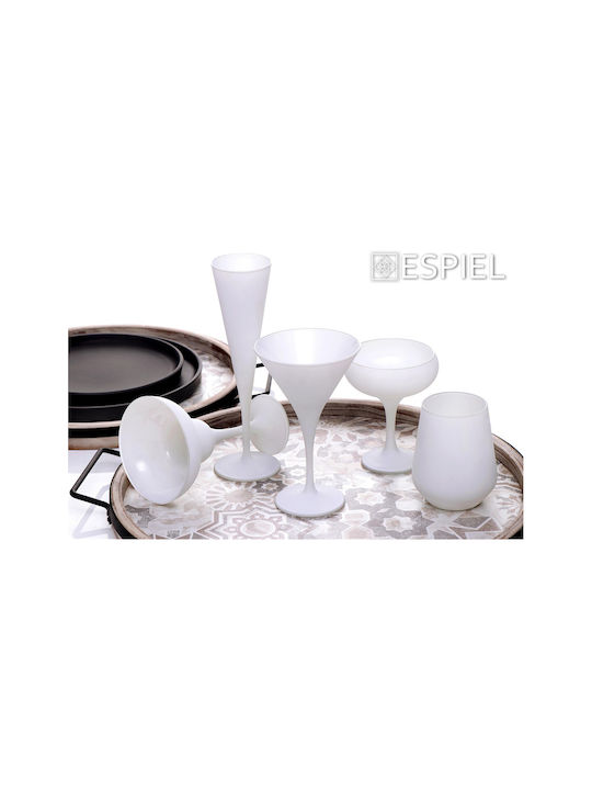 Espiel Maya Glass Cocktail/Drinking made of Glass in White Color Goblet 250ml