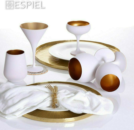 Espiel Maya Ποτήρι Κοκτέιλ/Ποτού από Γυαλί White Gold Κολωνάτο 305ml RAB310K6