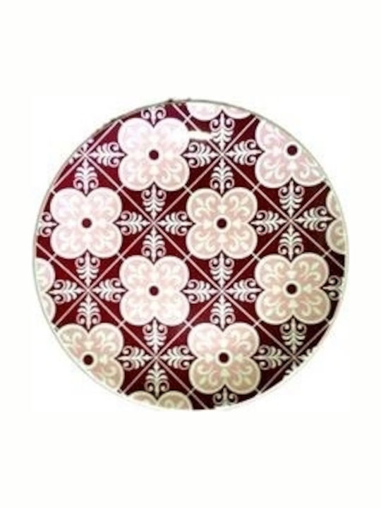 Espiel Decor Plate Shallow made of Porcelain Red with Diameter 26cm