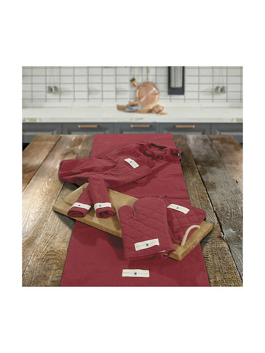 Greenwich Polo Club Essential Σουπλά Υφασμάτινο Κόκκινο 45x30cm