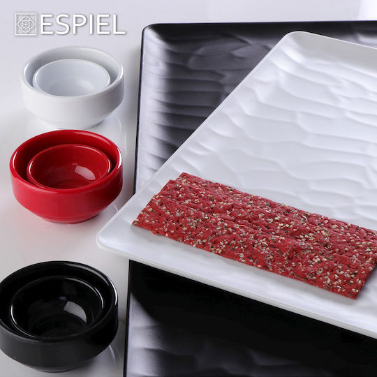 Espiel Bol de Servire pentru Sosuri Rotund din Melamină Alb cu Diametru 6buc