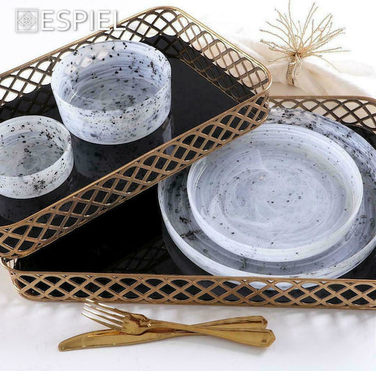 Espiel Alabaster Купа за сервиране Овални Стъкло Бял 15x12.5бр