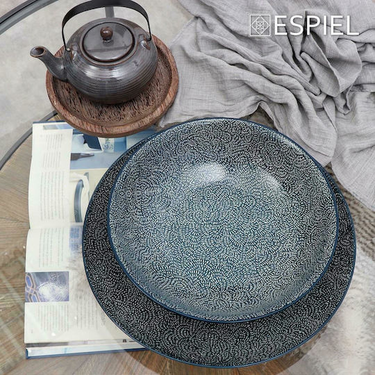 Espiel Serving Platter Blue with Diameter 36cm