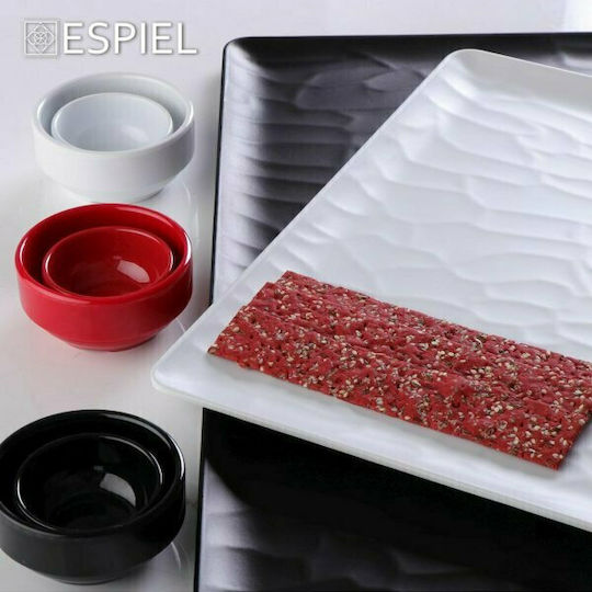 Espiel Wavy Matte Servierplatte Rechteckig Kunststoff Weiß 32.5x26.5cm 2Stück