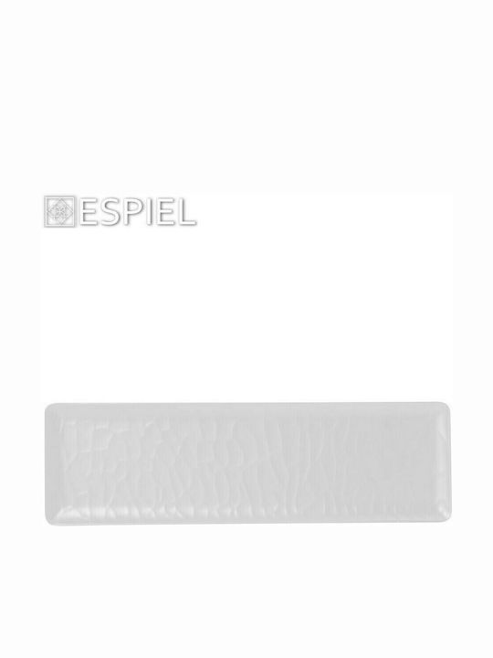 Espiel Wavy Matte Serving Platter Rectangular White 53x16.2cm