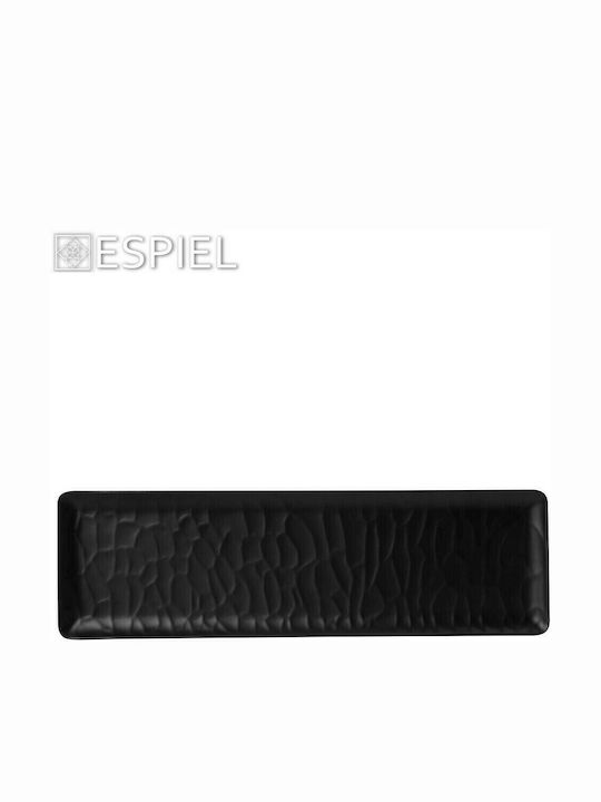 Espiel Wavy Matte Serving Platter Rectangular Black 53x16.2cm