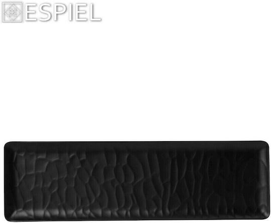 Espiel Wavy Matte Servierplatte Rechteckig Kunststoff Black 53x16.2cm 1Stück Espiel Wavy Matte Servierplatte Rechteckig Kunststoff Black 53x16.2cm 1Stück