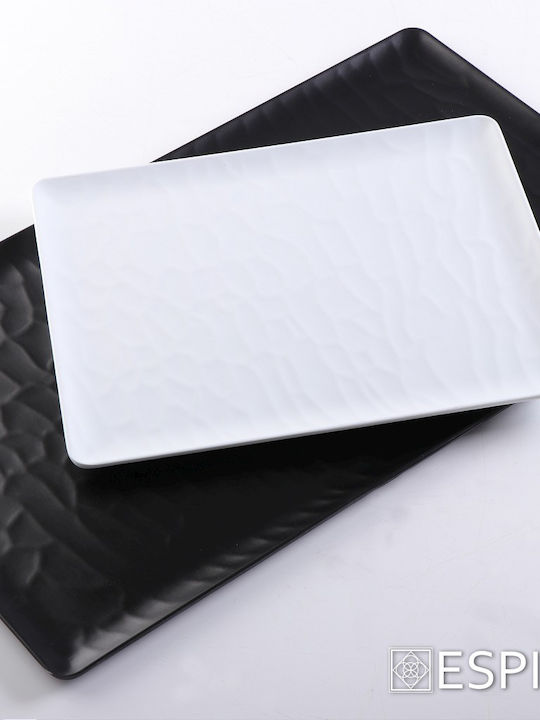 Espiel Wavy Matte Servierplatte Rechteckig Kunststoff Black 53x16.2cm 1Stück