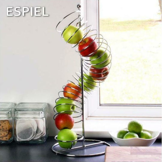 Espiel Spiral Fruitieră Metalic Argintiu 22x22x47buc Espiel Spiral Fruitieră Metalic Argintiu 22x22x47buc