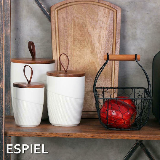 Espiel Φρουτιέρα Μεταλλική Μαύρη 23x15x9εκ.
