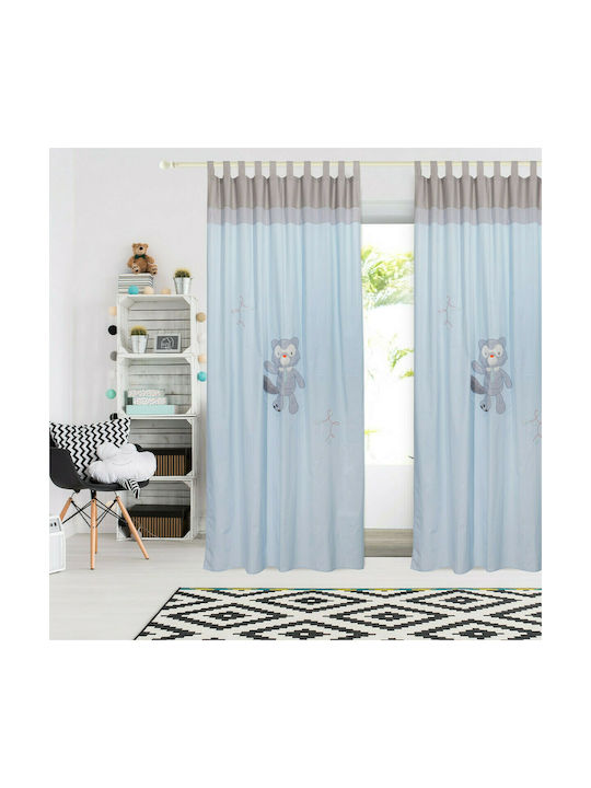 Das Home Kids Tab Top Curtain 6462 Light Blue 420142606462 140x260cm