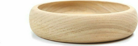 Soulworks Round Wooden Decorative Platter Kelig Beige 15x15x3.5cm