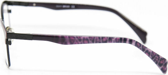 Just Cavalli Metal Eyeglass Frame Purple JC614 001