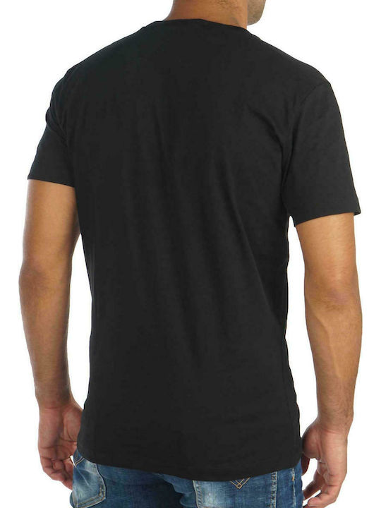 Dsquared2 Ανδρικό T-shirt Μαύρο Με Στάμπα