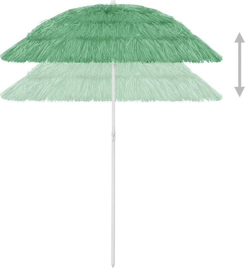 vidaXL Beach Umbrella Diameter 1.6m Green