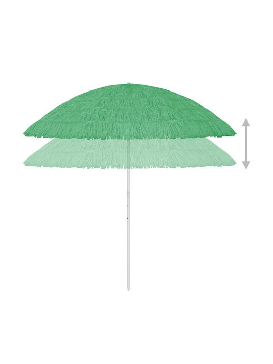 Aluminum Floor Parasol Green with Base 3x