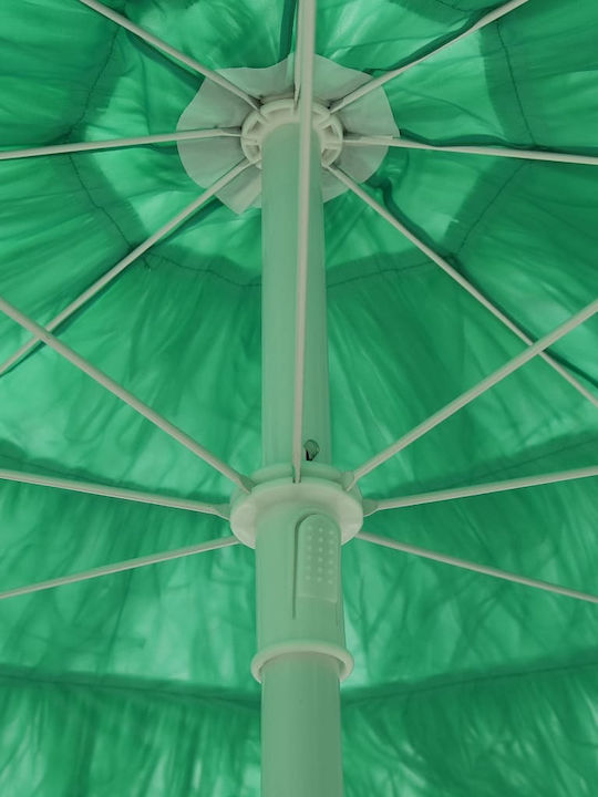 Aluminum Floor Parasol Green with Base 3x