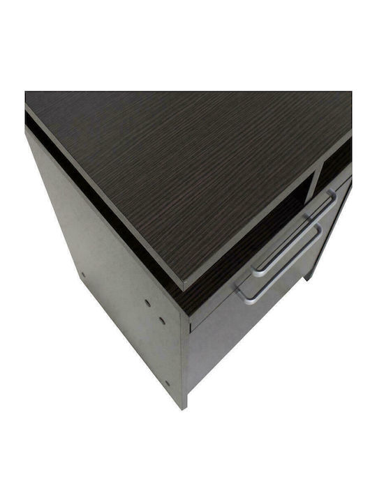Eckige Schminktisch Kremetakamaras Olympus Holz Wenge mit Spiegel & Hocker 90.5x39.5x75cm