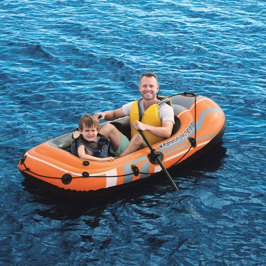 Bestway Kondor 2000 Kids Inflatable Boat Orange with 2 Oars and Pump 188x98cm