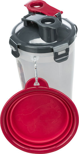Trixie Plastic Sticlă Mâncare & Apă pentru Câine & Pisică 300ml 11cm în Culoare Alb