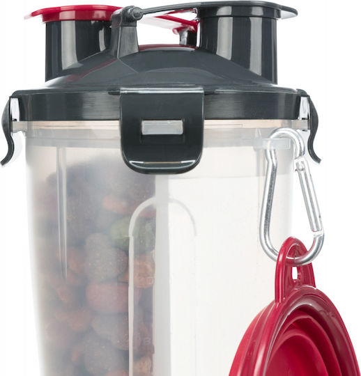 Trixie Plastic Sticlă Mâncare & Apă pentru Câine & Pisică 300ml 11cm în Culoare Alb