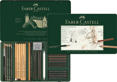 Faber-Castell Pitt Monochrome Set Pencils Set Case 33pcs