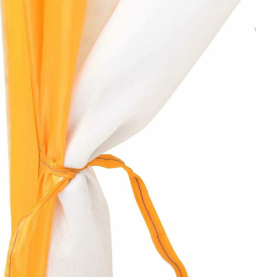 vidaXL Сенник за Басейн Υφασμάτινο Κίτρινο 590x520cm 1бр