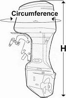Oceansouth Protective Outboard Engine Cover in Gray Colour