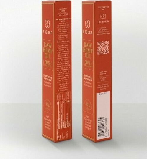Endoca Raw Hemp Öl Hanfprodukte (CBD) mit 30% CBD 10gr