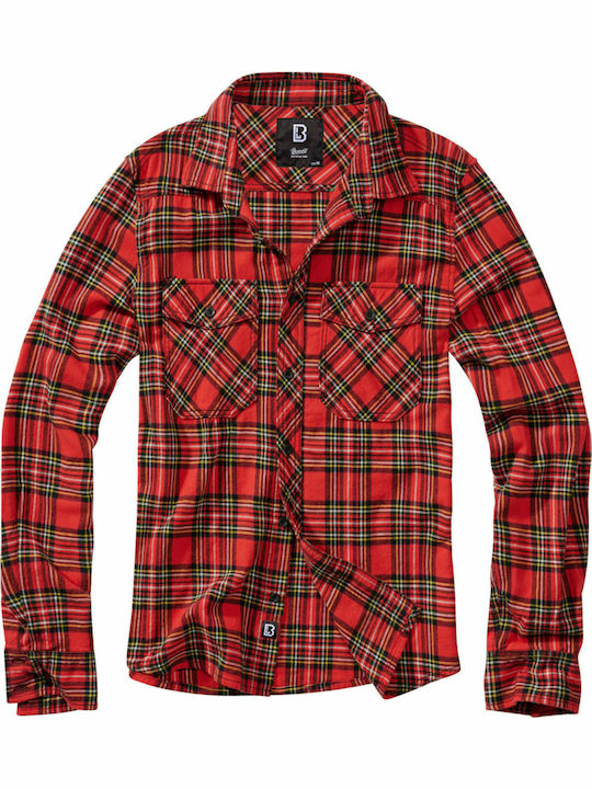 Long-sleeved Cotton Shirt Checked Tartan