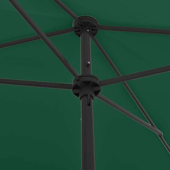 vidaXL Beach Umbrella Diameter 2m Green