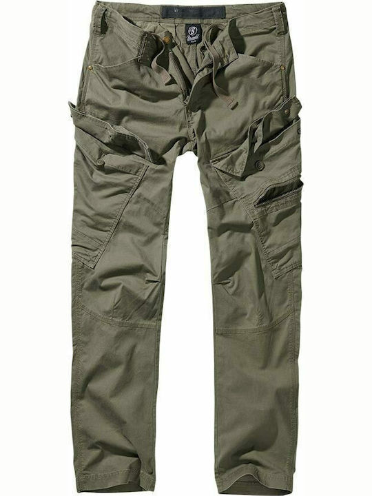 Hose Cargo Elastisch in Schlanker Passform Olive