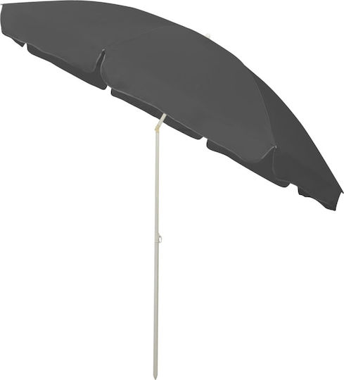 vidaXL Beach Umbrella Diameter 3m Grey