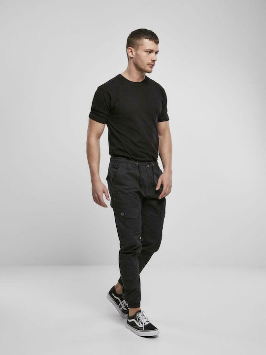 Pantaloni Elastic cu Croială Slim Negru