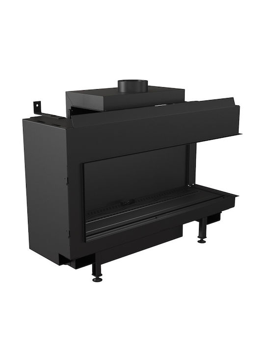 Kratki Leo P 100 G31 37 MBAR Ενεργειακό Τζάκι Αερίου 9.2kW Δεξιά Γωνία με Σταθερή Πόρτα