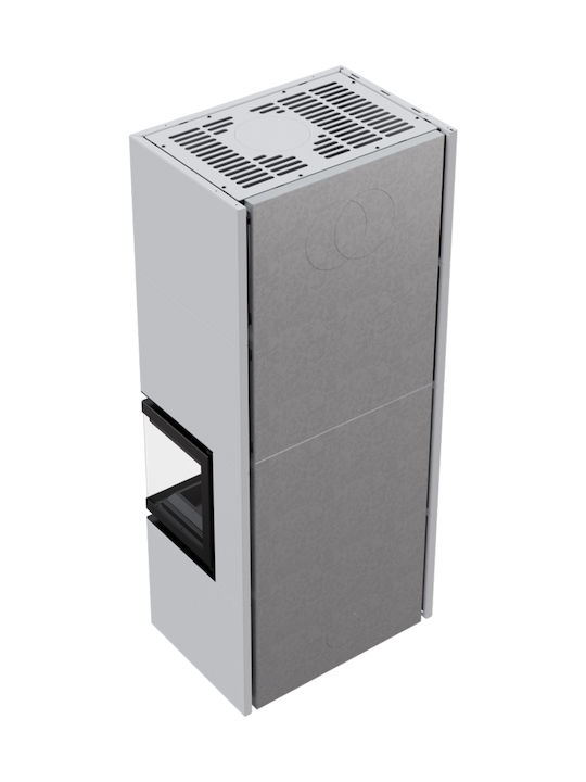 Kratki Simple Box P S Șemineu cu inserție Lemn 8kW Colțul din dreapta cu o ușă care se deschide Alb