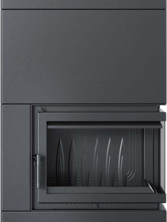Kratki Simple Box P S Ενεργειακό Τζάκι Ξύλου 8kW Δεξιά Γωνία με Ανοιγόμενη Πόρτα Black Kratki Simple Box P S Ενεργειακό Τζάκι Ξύλου 8kW Δεξιά Γωνία με Ανοιγόμενη Πόρτα Black