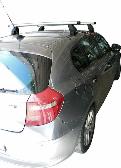 Menabo Aluminum Car Roof Bars for BMW Series 1 2004-2011 Set with Roof Rack Legs and Lock