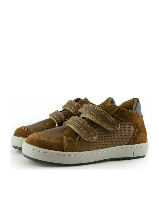 Scarpy Kids Sneakers Romeo 5466 with Scratch Brown