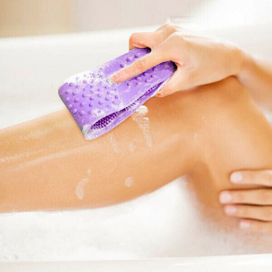GlobalExpress Back Brush Scrubber for Exfoliating Lila 1 Piece