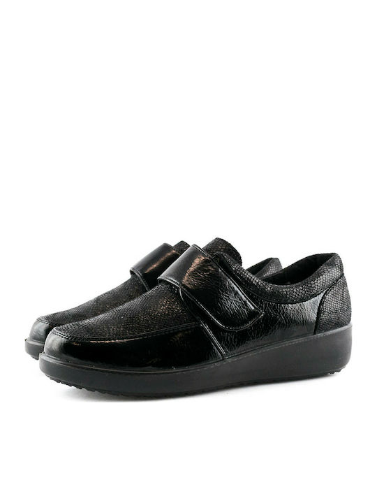 770330 Topway Comfort Γυναικεία Loafers - Slip On ΜΑΥΡΟ