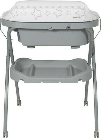 Topmark Babybadewanne und Wickeltisch für Babys Grau