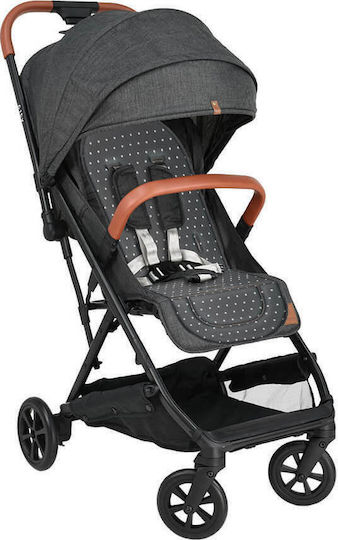 Bebe Stars Stroller Mattress Double Sided 34x80cm Polka Dot Dark Grey